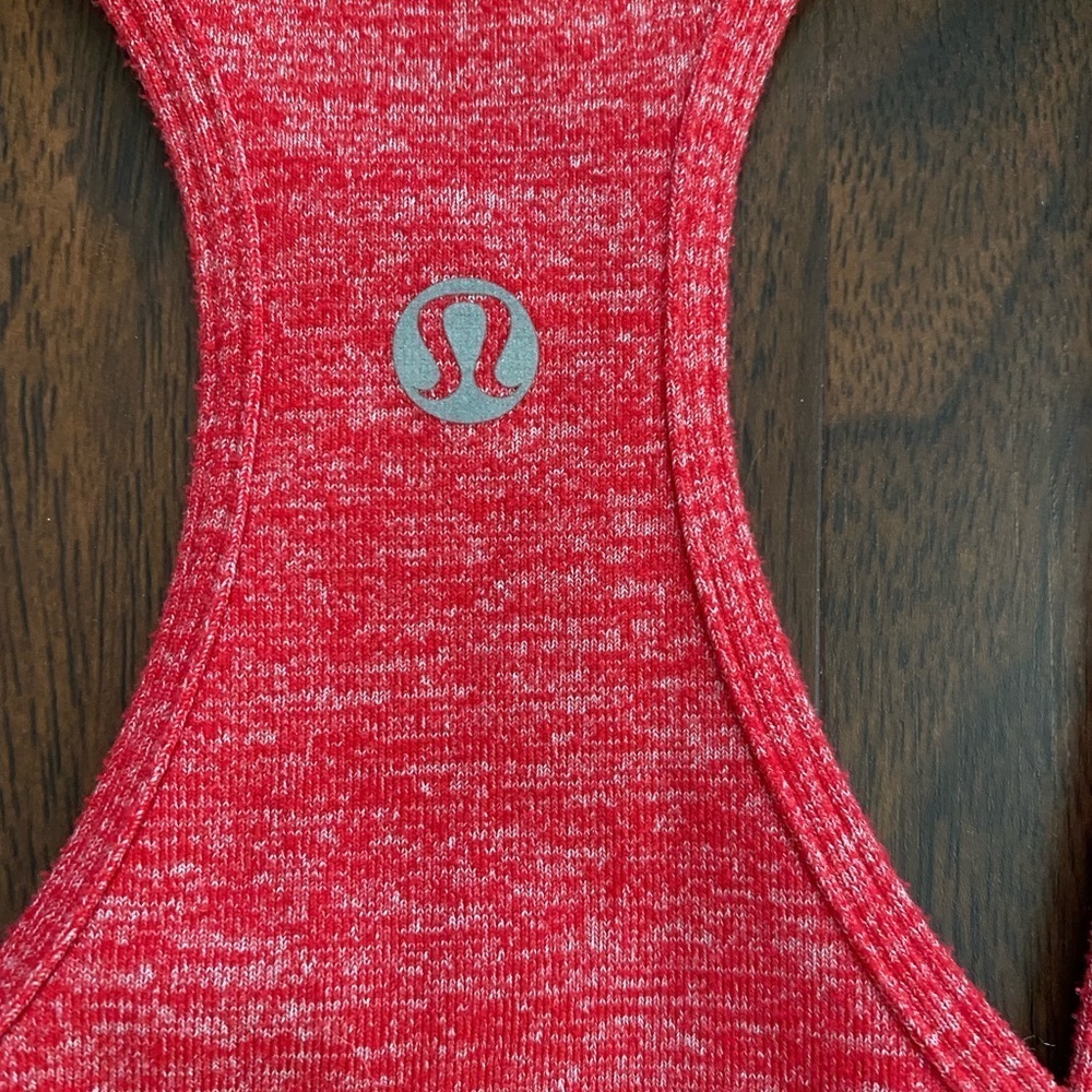 Lululemon Cool Racerback Heathered Red Size 2 - Picture 2 of 5